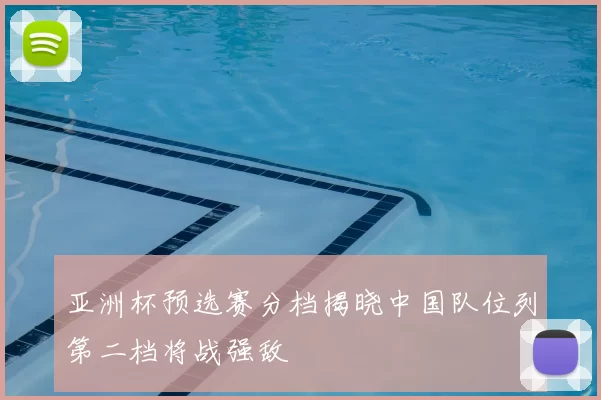 亚洲杯预选赛分档揭晓中国队位列第二档将战强敌
